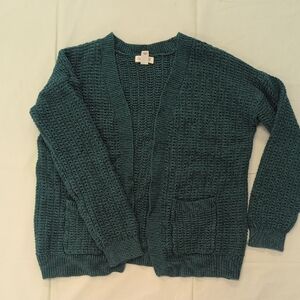Cat & Jack Women's Teal Textured Cardigan